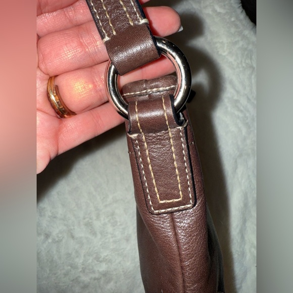 Coach Dark Brown Leather Crossbody Bag - Picture 8 of 10